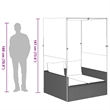 vidaXL Double Sun Lounger in Light Gray