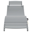 vidaXL Solid Acacia Wood Standard Foldable Sun Lounger in Gray