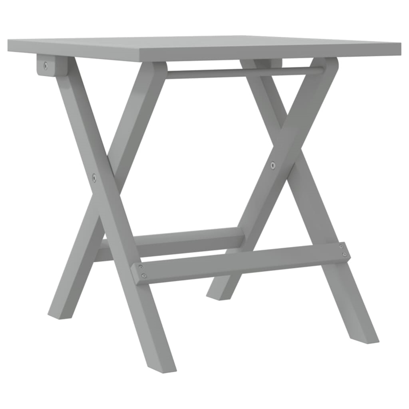 vidaXL Solid Acacia Wood Standard Foldable Sun Lounger in Gray