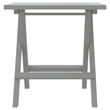 vidaXL Solid Acacia Wood Standard Foldable Sun Lounger in Gray
