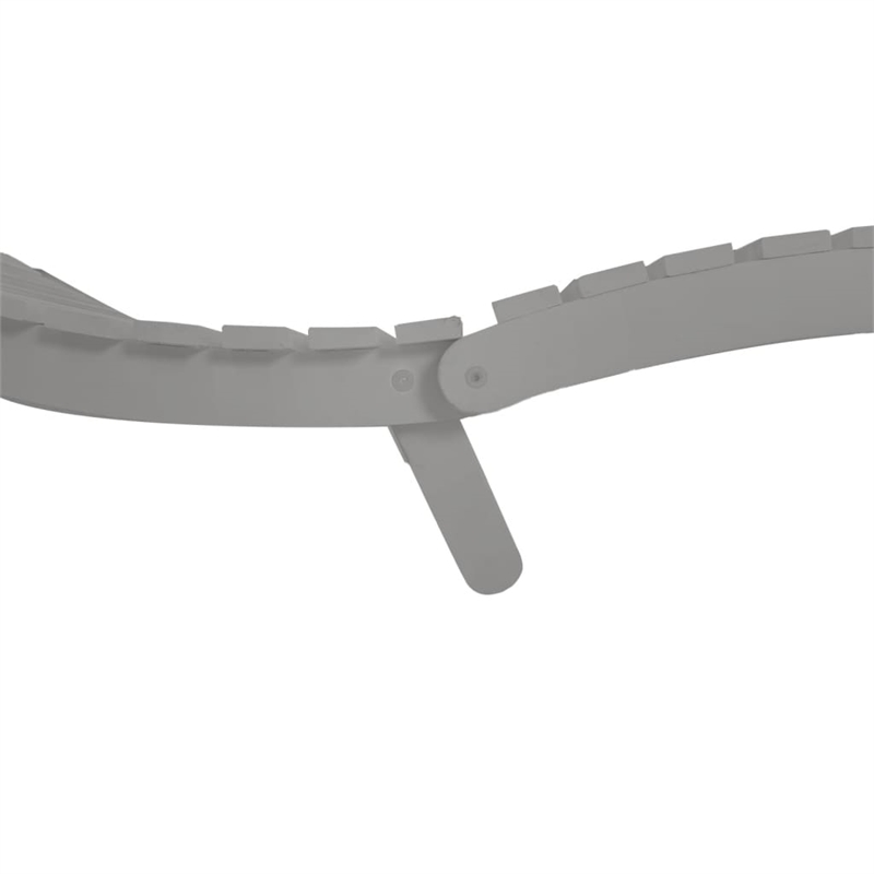 vidaXL Solid Acacia Wood Standard Foldable Sun Lounger in Gray