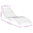 vidaXL Solid Acacia Wood Standard Foldable Sun Lounger in Gray