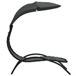 vidaXL Textilene Fabric and Steel Sun Lounger with Canopy in Dark Gray