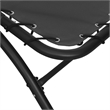 vidaXL Textilene Fabric and Steel Sun Lounger with Canopy in Dark Gray