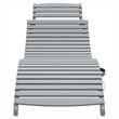 vidaXL Solid Acacia Wood Standard Foldable Sun Lounger in Gray