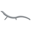 vidaXL Solid Acacia Wood Standard Foldable Sun Lounger in Gray