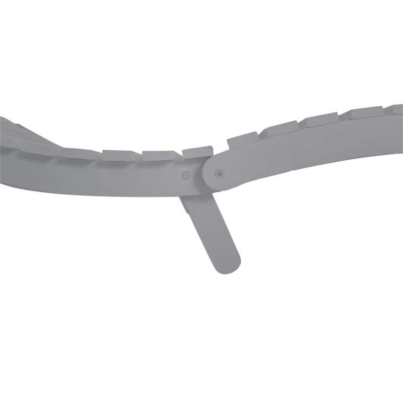 vidaXL Solid Acacia Wood Standard Foldable Sun Lounger in Gray