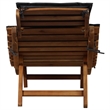 vidaXL Solid Acacia Wood Medium Foldable Sun Lounger in Dark Gray