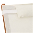 vidaXL Textilene and Solid Poplar Wood Standard Sun Lounger in White