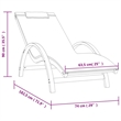 vidaXL Textilene and Solid Poplar Wood Standard Sun Lounger in White
