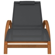 vidaXL Textilene Standard Foldable Sun Lounger in Gray