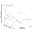 vidaXL Textilene and Solid Poplar Wood Rocking Chair in White