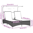 vidaXL Patio Double Sun Lounger in Gray