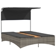 vidaXL Patio Double Sun Lounger in Gray