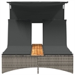 vidaXL Patio Double Sun Lounger in Gray