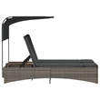 vidaXL Patio Double Sun Lounger in Gray
