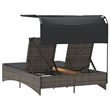 vidaXL Patio Double Sun Lounger in Gray
