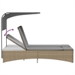 vidaXL Patio Double Sun Lounger in Mix Beige