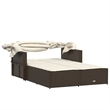 vidaXL Double Sun Lounger in Brown