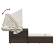 vidaXL Double Sun Lounger in Brown