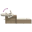 vidaXL Double Sun Lounger in Beige and Cream White