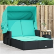vidaXL Double Sun Lounger in Black