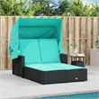 vidaXL Double Sun Lounger in Black