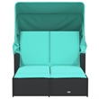 vidaXL Double Sun Lounger in Black