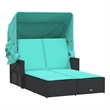 vidaXL Double Sun Lounger in Black