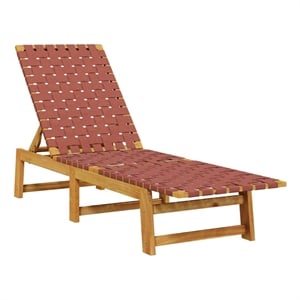 vidaXL Sun Lounger in Red and Brown