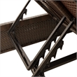 vidaXL Patio PE Rattan Double Sun Lounger in Brown