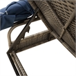 vidaXL Patio Sun Lounger in Gray and Navy Blue