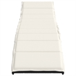 vidaXL Rattan Sun Lounger with Cushion in Black and Cream White