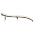 vidaXL PE Rattan Standard Modern Sun Lounger in Beige