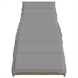 vidaXL PE Rattan & Powder-Coated Steel Sun Lounger w/ Foam in Beige & Light Gray