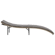 vidaXL PE Rattan & Powder-Coated Steel Sun Lounger w/ Foam in Beige & Light Gray