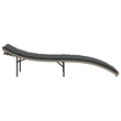 vidaXL PE Rattan Single Sun Lounger with Adjustable Armrests in Light Gray