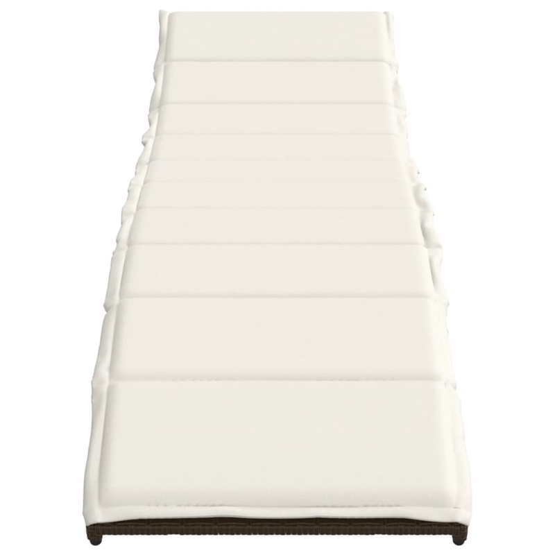 vidaXL Sun Lounger Set of 2 in Brown and Cream White