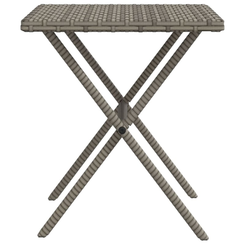 vidaXL PE Rattan and Powder-Coated Steel Standard Sun Lounger in Gray (Set of 2)