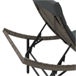 vidaXL PE Rattan and Powder-Coated Steel Standard Sun Lounger in Gray (Set of 2)