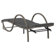 vidaXL PE Rattan Sun Lounger 23.6 x 78.3 x 16.5 in in Gray