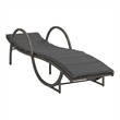 vidaXL PE Rattan Sun Lounger 23.6 x 78.3 x 16.5 in in Gray