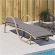 vidaXL PE Rattan Standard Multi-Position Backrest Sun Lounger in Beige
