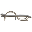 vidaXL PE Rattan Standard Multi-Position Backrest Sun Lounger in Beige
