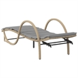 vidaXL PE Rattan Standard Multi-Position Backrest Sun Lounger in Beige
