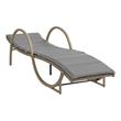 vidaXL PE Rattan Standard Multi-Position Backrest Sun Lounger in Beige