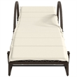 vidaXL PE Rattan Large Sun Lounger  in Brown (Set of 2)
