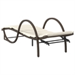 vidaXL PE Rattan Large Sun Lounger  in Brown (Set of 2)