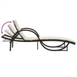 vidaXL PE Rattan Large Sun Lounger  in Brown (Set of 2)