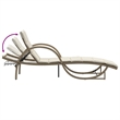 vidaXL PE Rattan Medium Sun Lounger in Beige  (Set of 2)